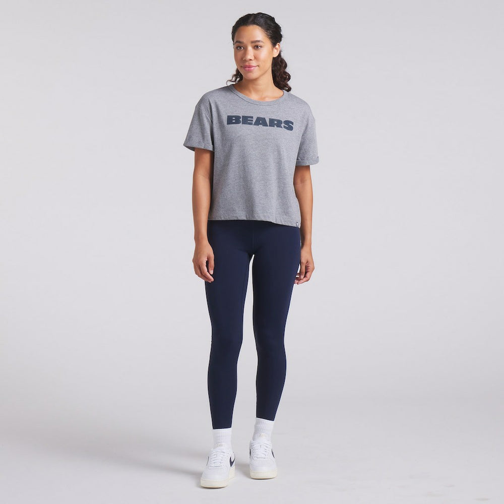 Chicago Bears Women's Swing Pass Tri-Blend Boxy T-Shirt - Heather Gray T-shirts