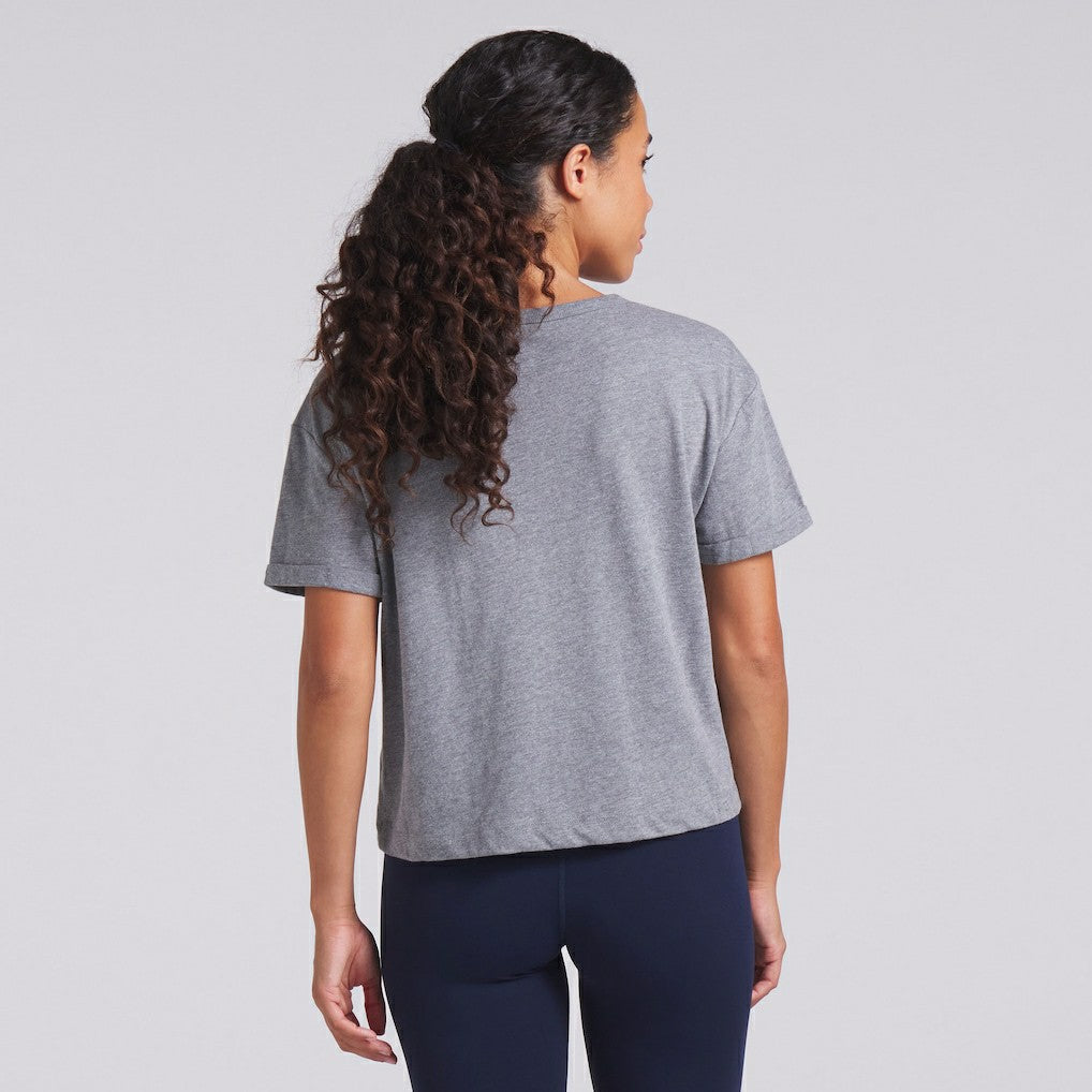 Chicago Bears Women's Swing Pass Tri-Blend Boxy T-Shirt - Heather Gray T-shirts