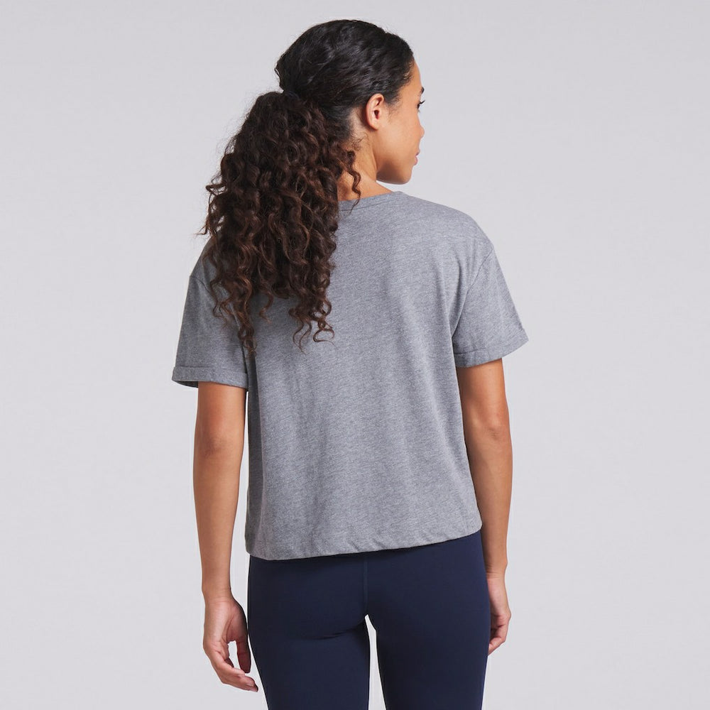 Chicago Bears Women's Swing Pass Tri-Blend Boxy T-Shirt - Heather Gray T-shirts