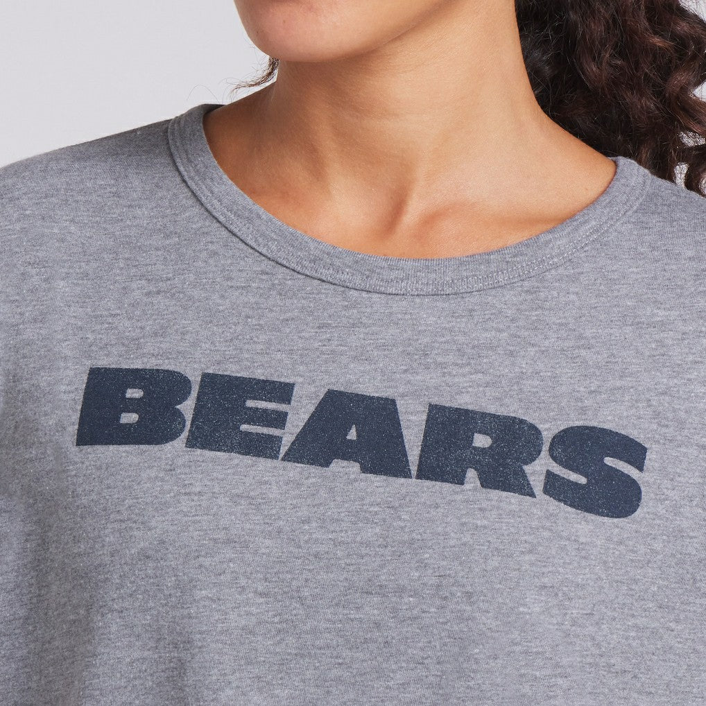 Chicago Bears Women's Swing Pass Tri-Blend Boxy T-Shirt - Heather Gray T-shirts