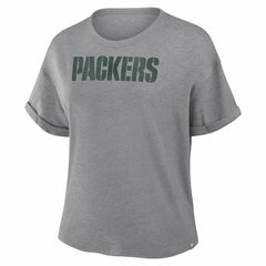 Green Bay Packers Women's Swing Pass Tri-Blend Boxy T-Shirt - Heather Gray T-shirts