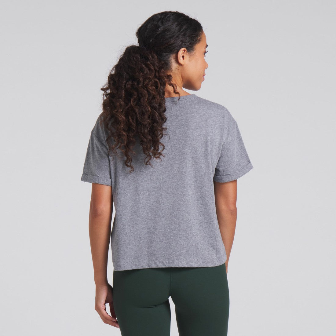 Green Bay Packers Women's Swing Pass Tri-Blend Boxy T-Shirt - Heather Gray T-shirts
