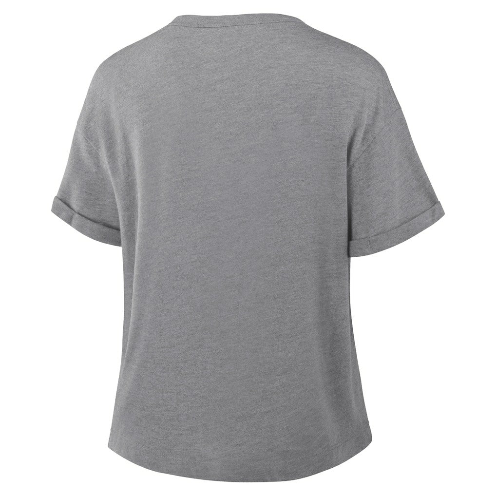 Philadelphia Eagles Women's Swing Pass Tri-Blend Boxy T-Shirt - Heather Gray T-shirts