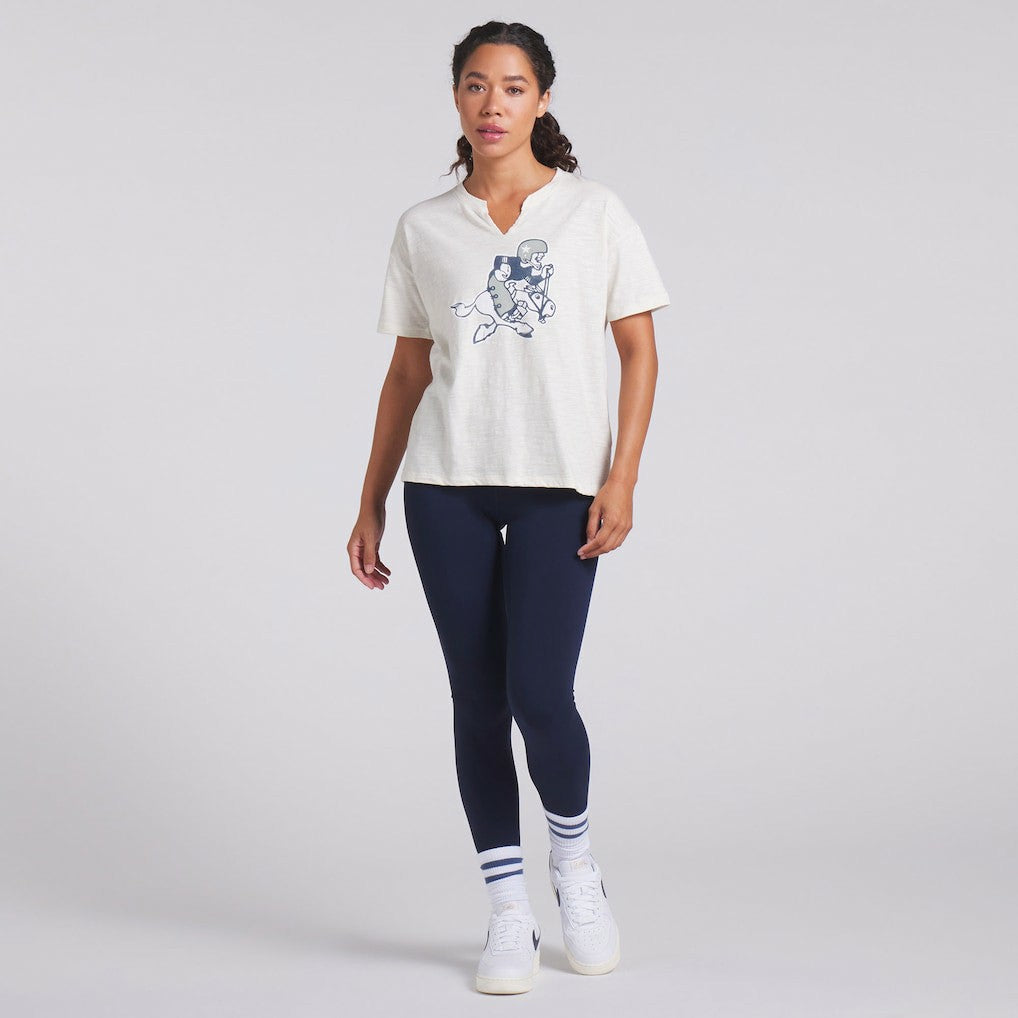 Dallas Cowboys Women's Trick Play Slub Boxy T-Shirt - Cream T-shirts