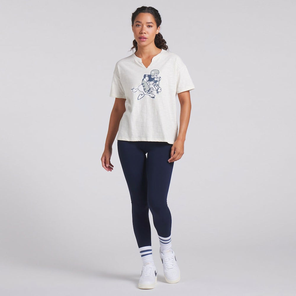 Dallas Cowboys Women's Trick Play Slub Boxy T-Shirt - Cream T-shirts