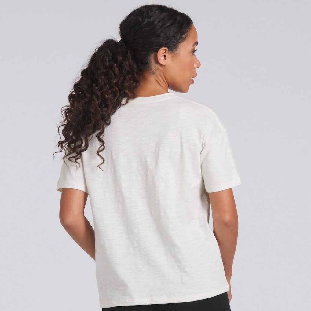 Las Vegas Raiders Women's Trick Play Slub Boxy T-Shirt - Cream T-shirts