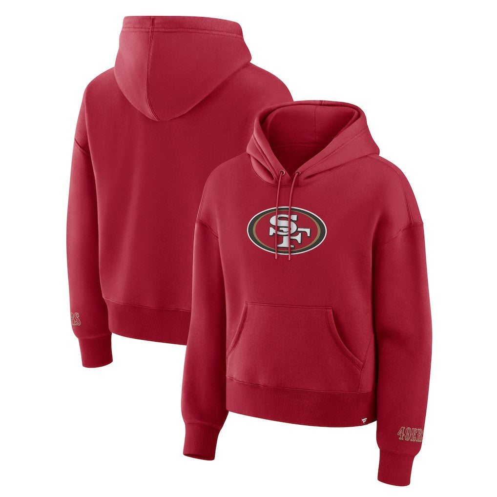 San Francisco 49ers Women's Legacy Fleece Pullover Hoodie - Scarlet Hoodies