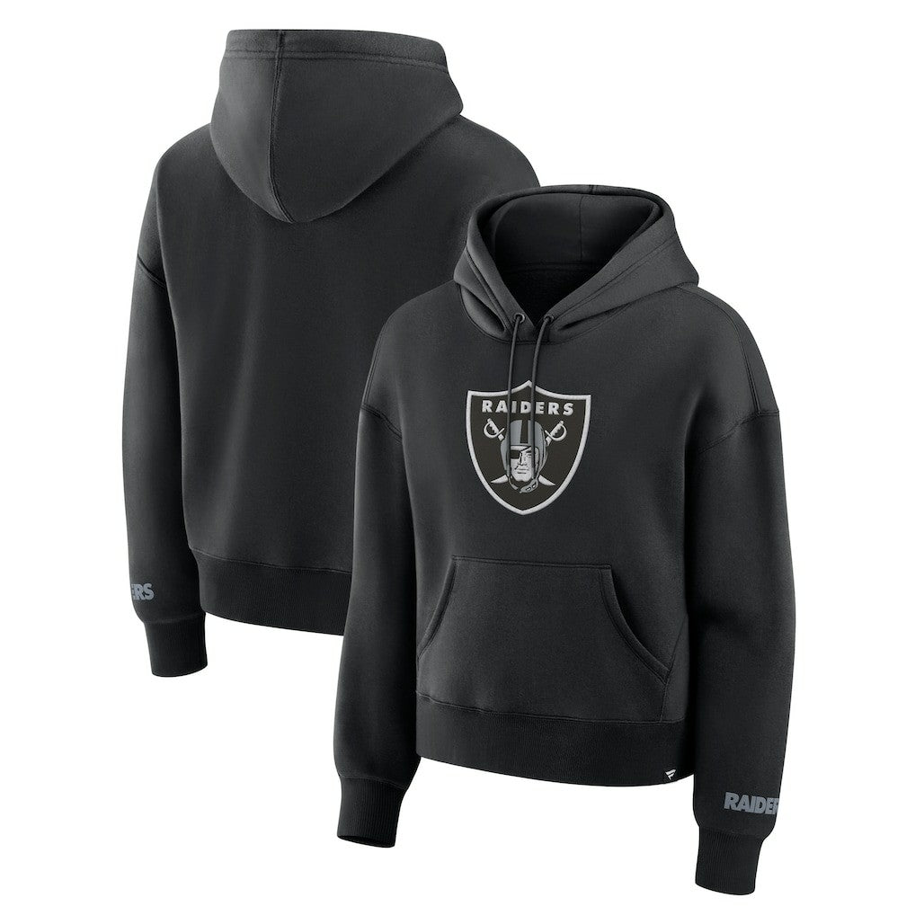 Las Vegas Raiders Women's Legacy Fleece Pullover Hoodie - Black Hoodies
