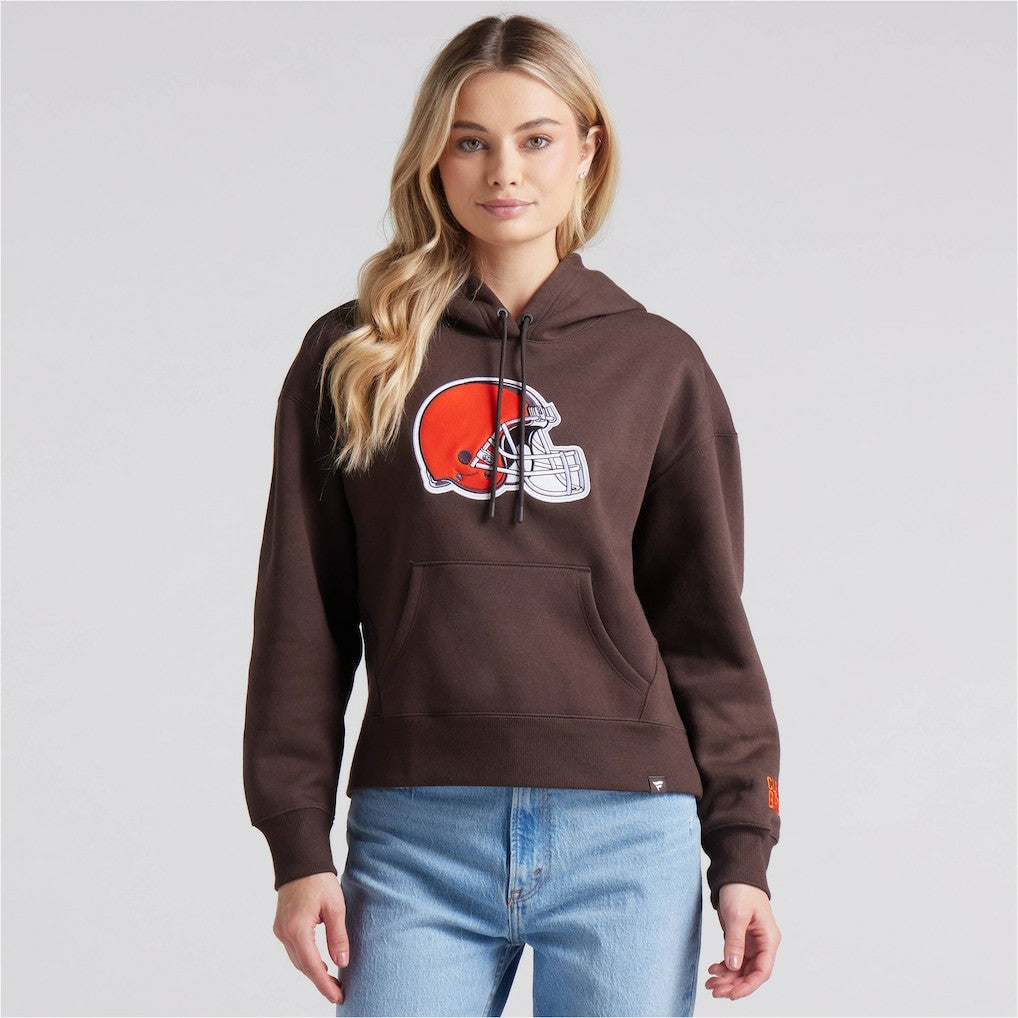 Cleveland Browns Women's Legacy Fleece Pullover Hoodie - Brown Hoodies