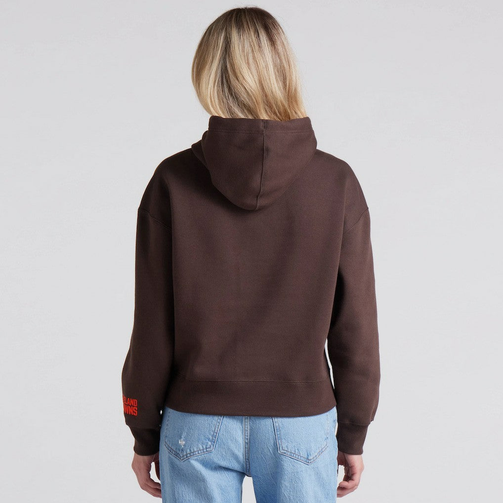 Cleveland Browns Women's Legacy Fleece Pullover Hoodie - Brown Hoodies