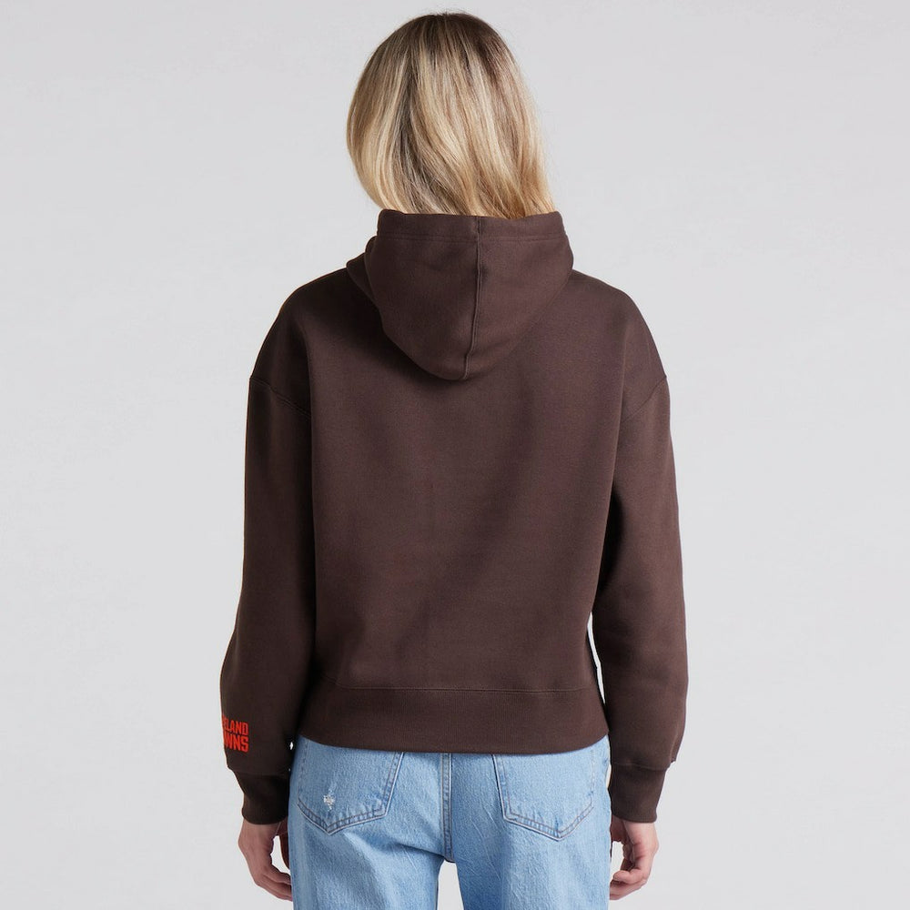 Cleveland Browns Women's Legacy Fleece Pullover Hoodie - Brown Hoodies