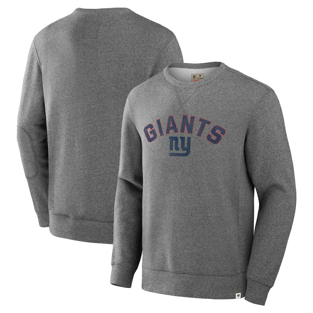 New York Giants Loop Terry Pullover Sweatshirt - Heather Gray Pullover