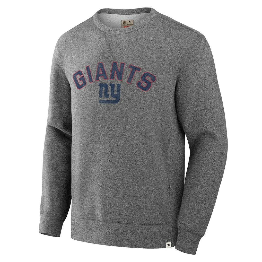 New York Giants Loop Terry Pullover Sweatshirt - Heather Gray Pullover