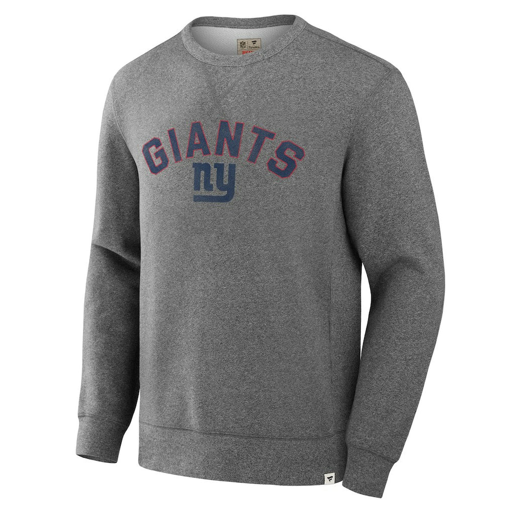 New York Giants Loop Terry Pullover Sweatshirt - Heather Gray Pullover