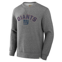 New York Giants Loop Terry Pullover Sweatshirt - Heather Gray Pullover