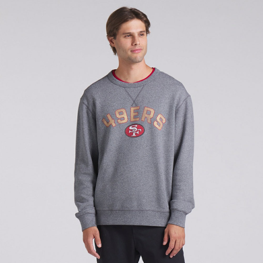 San Francisco 49ers Loop Terry Pullover Sweatshirt - Heather Gray Pullover