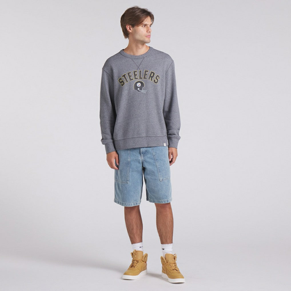Pittsburgh Steelers Loop Terry Pullover Sweatshirt - Heather Gray Pullover
