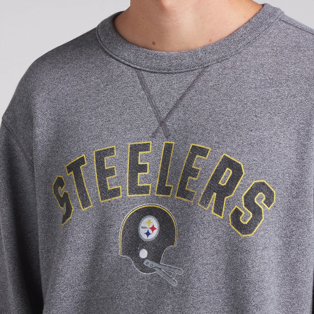 Pittsburgh Steelers Loop Terry Pullover Sweatshirt - Heather Gray Pullover