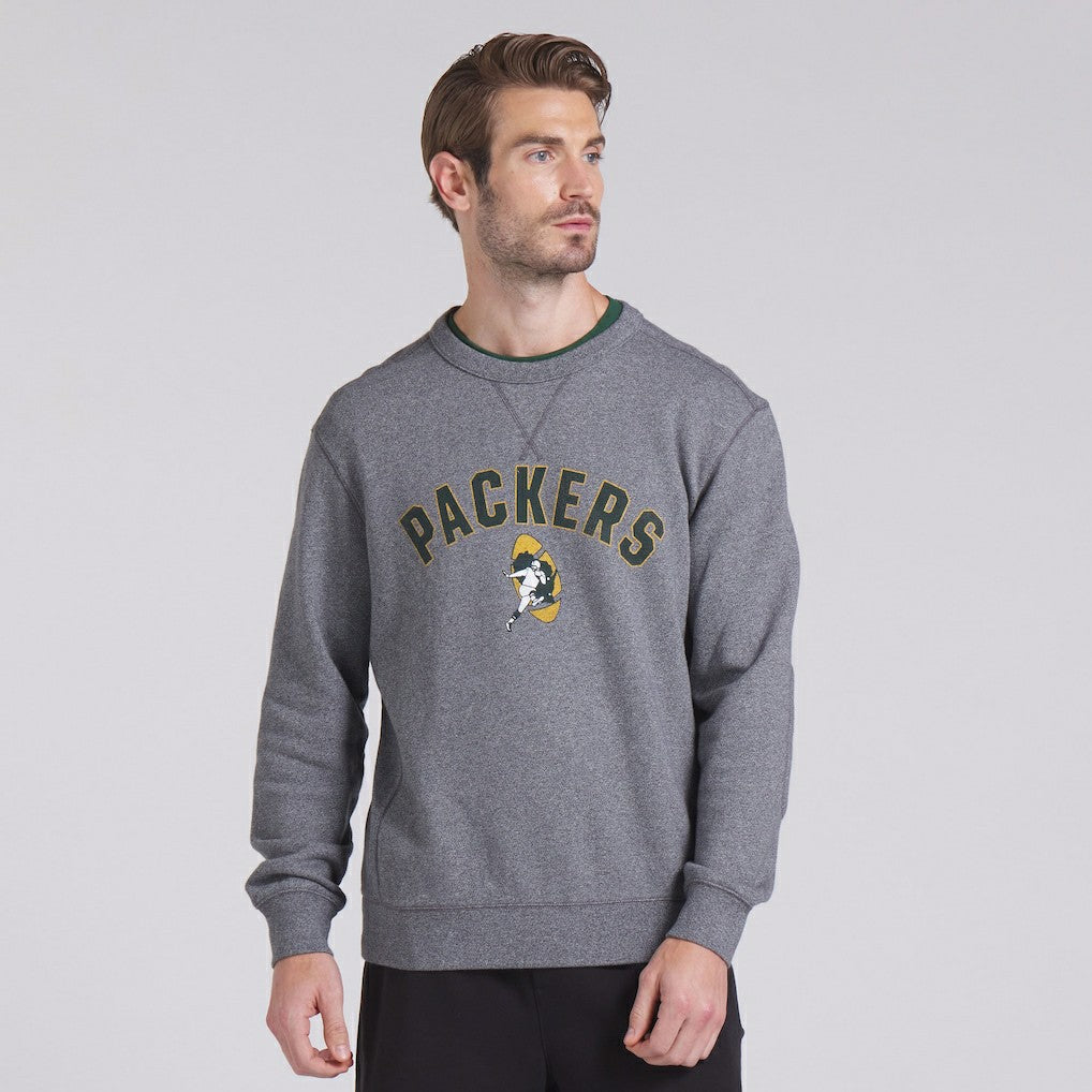 Green Bay Packers Loop Terry Pullover Sweatshirt - Heather Gray Pullover