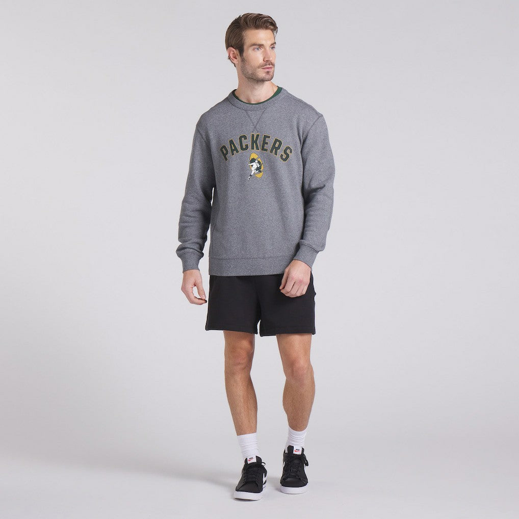Green Bay Packers Loop Terry Pullover Sweatshirt - Heather Gray Pullover
