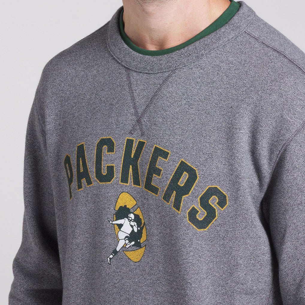 Green Bay Packers Loop Terry Pullover Sweatshirt - Heather Gray Pullover