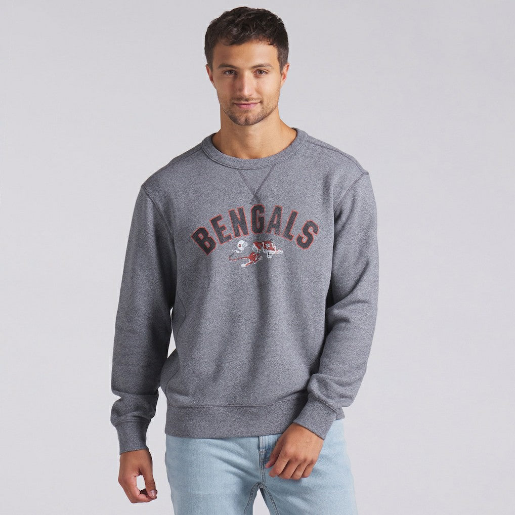 Cincinnati Bengals Loop Terry Pullover Sweatshirt - Heather Gray Pullover