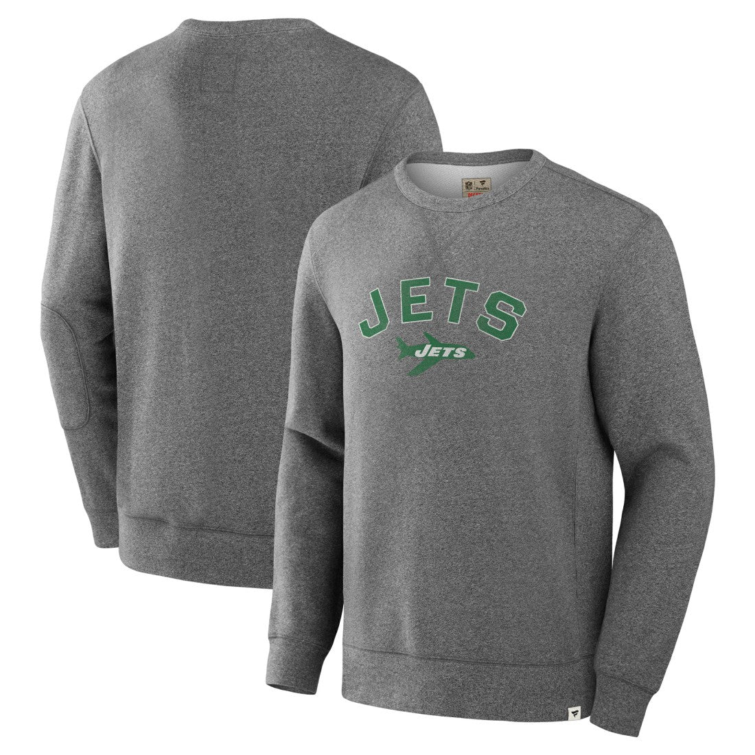New York Jets Loop Terry Pullover Sweatshirt - Heather Gray Pullover