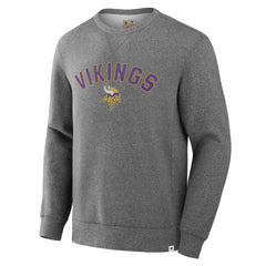 Minnesota Vikings Loop Terry Pullover Sweatshirt - Heather Gray Pullover