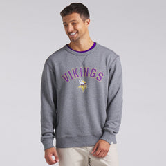 Minnesota Vikings Loop Terry Pullover Sweatshirt - Heather Gray Pullover
