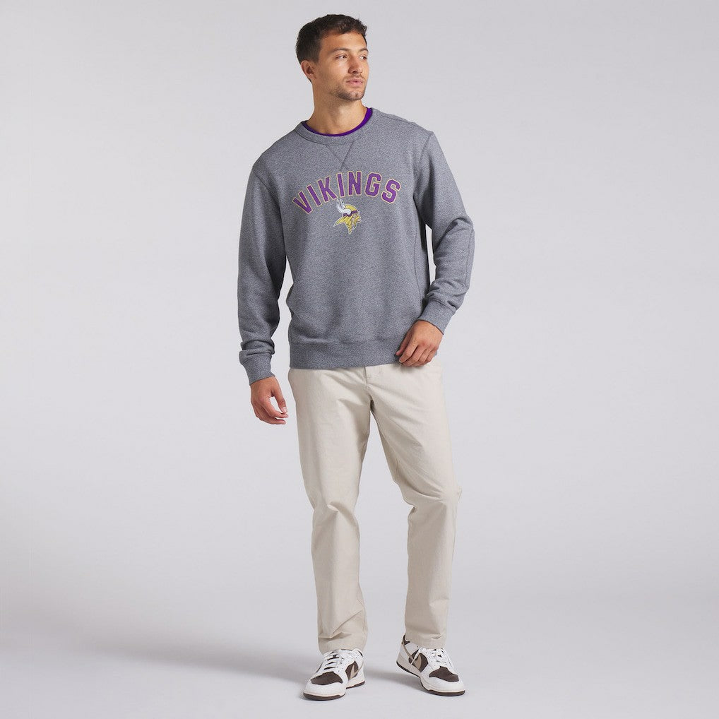Minnesota Vikings Loop Terry Pullover Sweatshirt - Heather Gray Pullover