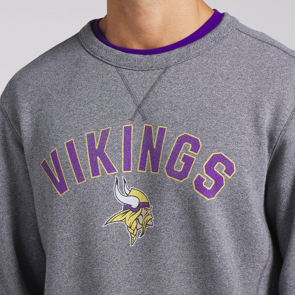 Minnesota Vikings Loop Terry Pullover Sweatshirt - Heather Gray Pullover