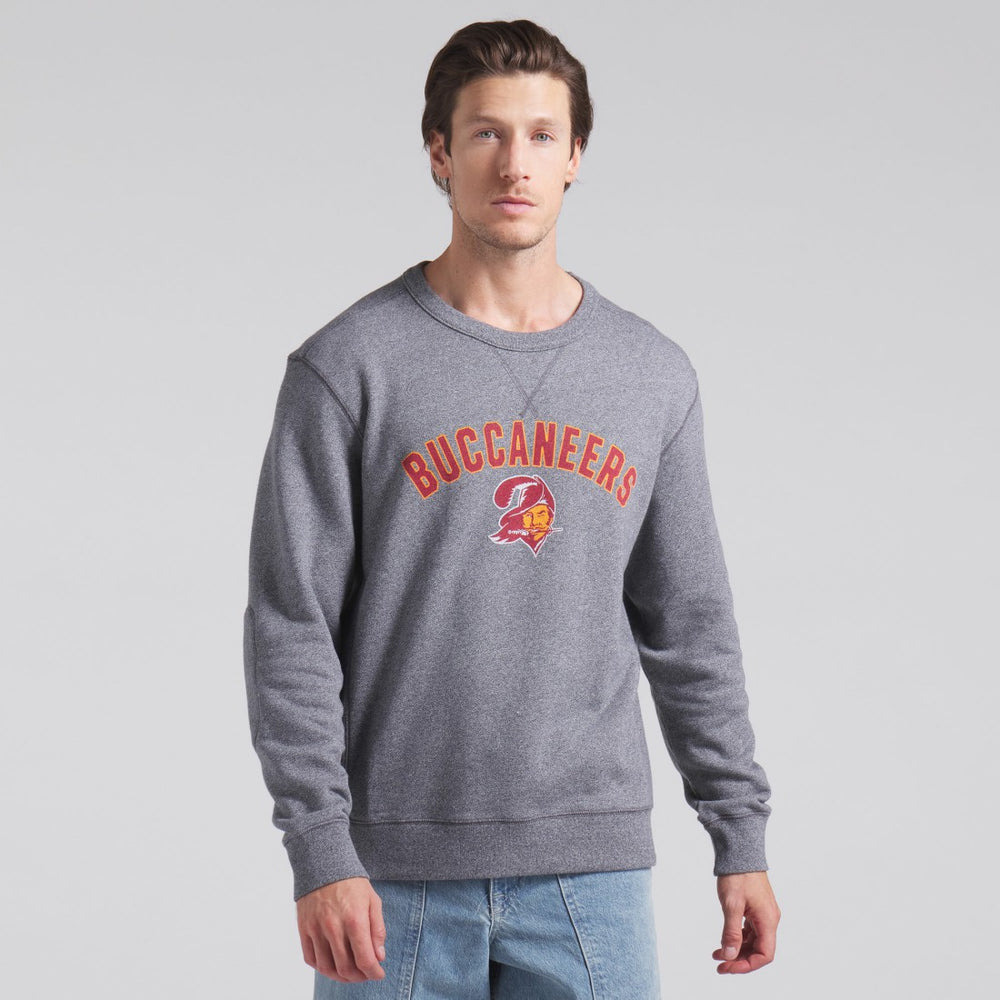 Tampa Bay Buccaneers Loop Terry Pullover Sweatshirt - Heather Gray Pullover