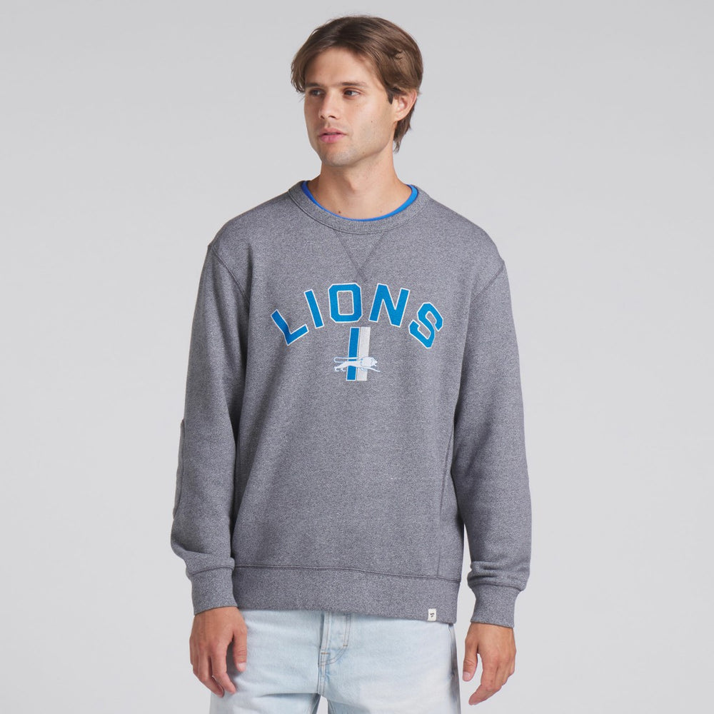 Detroit Lions Loop Terry Pullover Sweatshirt - Heather Gray Pullover