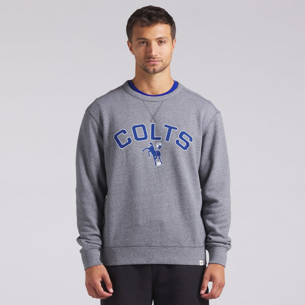 Indianapolis Colts Loop Terry Pullover Sweatshirt - Heather Gray Pullover
