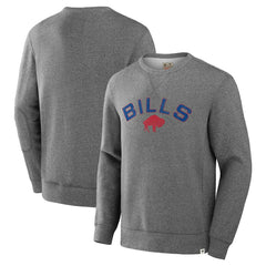 Buffalo Bills Loop Terry Pullover Sweatshirt - Heather Gray Pullover