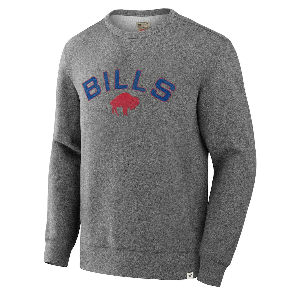Buffalo Bills Loop Terry Pullover Sweatshirt - Heather Gray Pullover