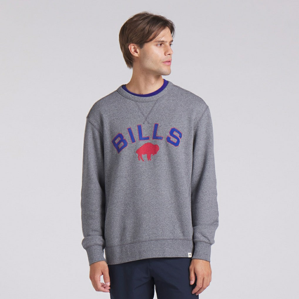 Buffalo Bills Loop Terry Pullover Sweatshirt - Heather Gray Pullover