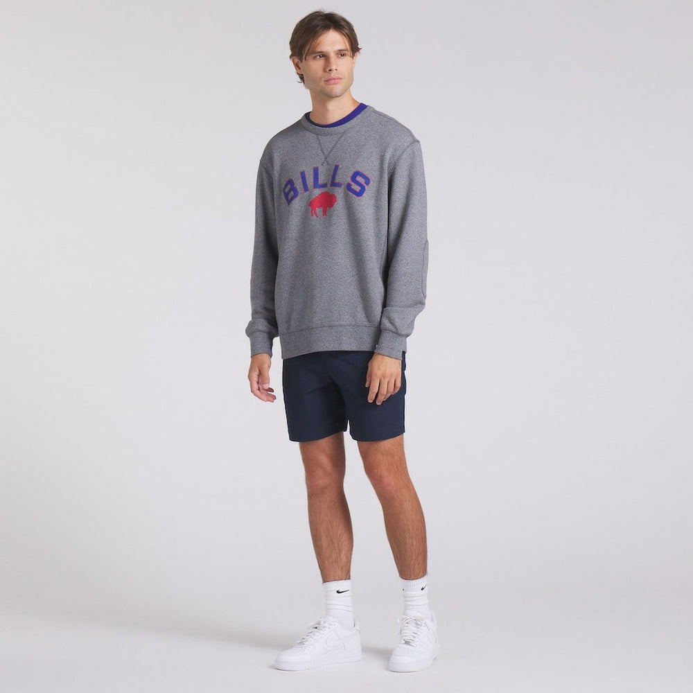 Buffalo Bills Loop Terry Pullover Sweatshirt - Heather Gray Pullover