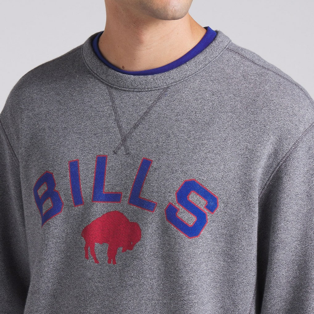 Buffalo Bills Loop Terry Pullover Sweatshirt - Heather Gray Pullover