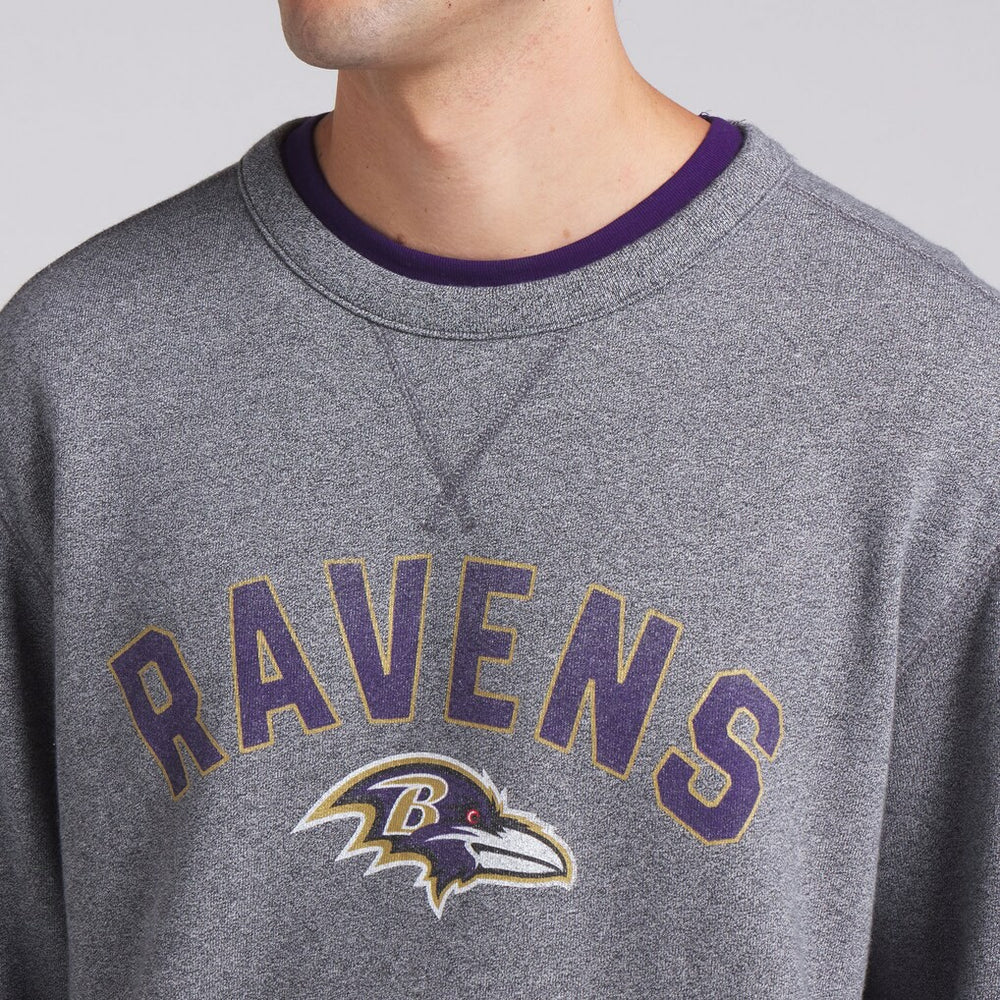 Baltimore Ravens Loop Terry Pullover Sweatshirt - Heather Gray Pullover
