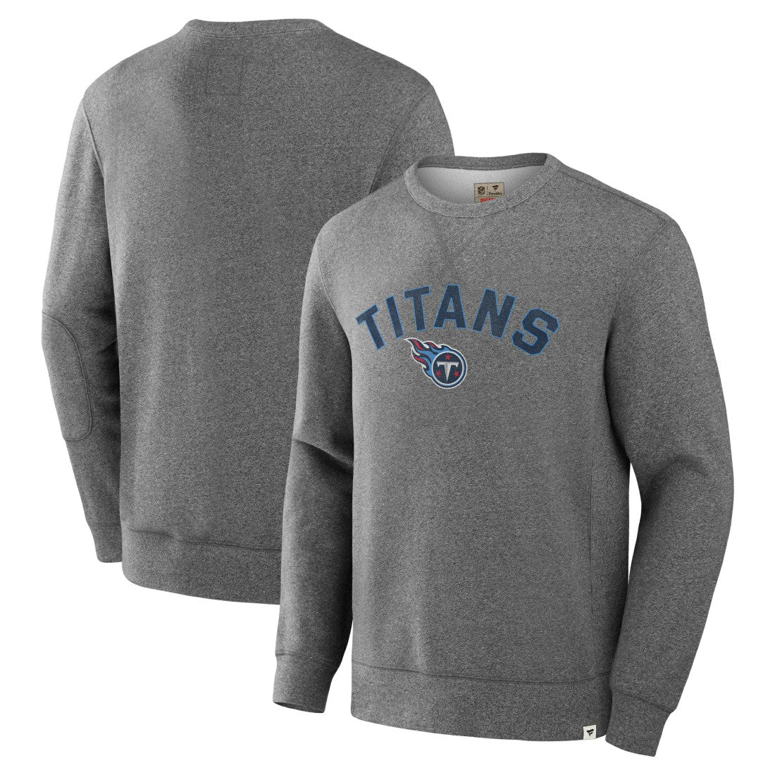 Tennessee Titans Loop Terry Pullover Sweatshirt - Heather Gray Pullover