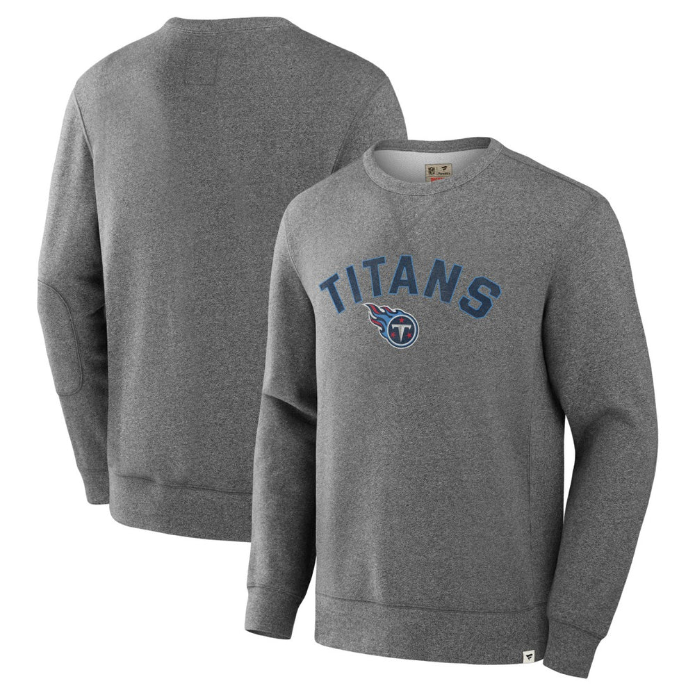 Tennessee Titans Loop Terry Pullover Sweatshirt - Heather Gray Pullover