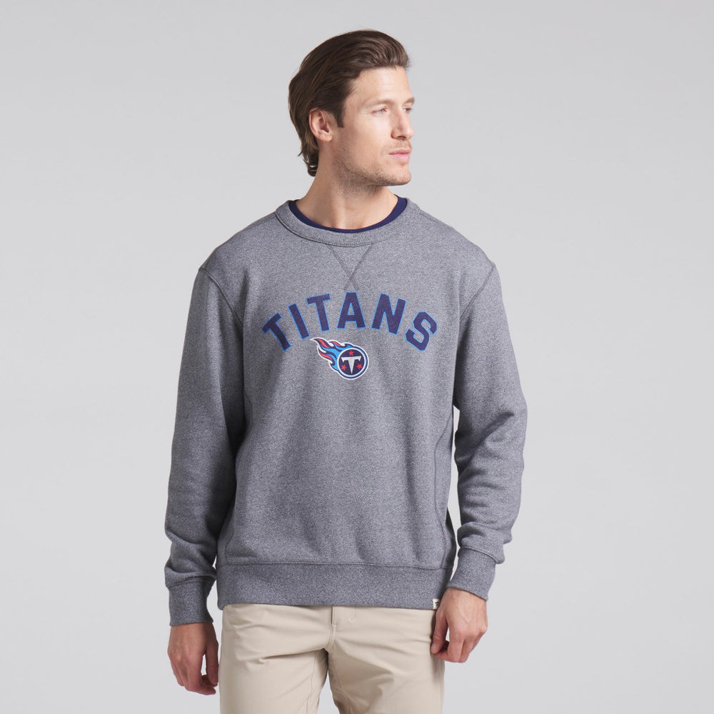 Tennessee Titans Loop Terry Pullover Sweatshirt - Heather Gray Pullover