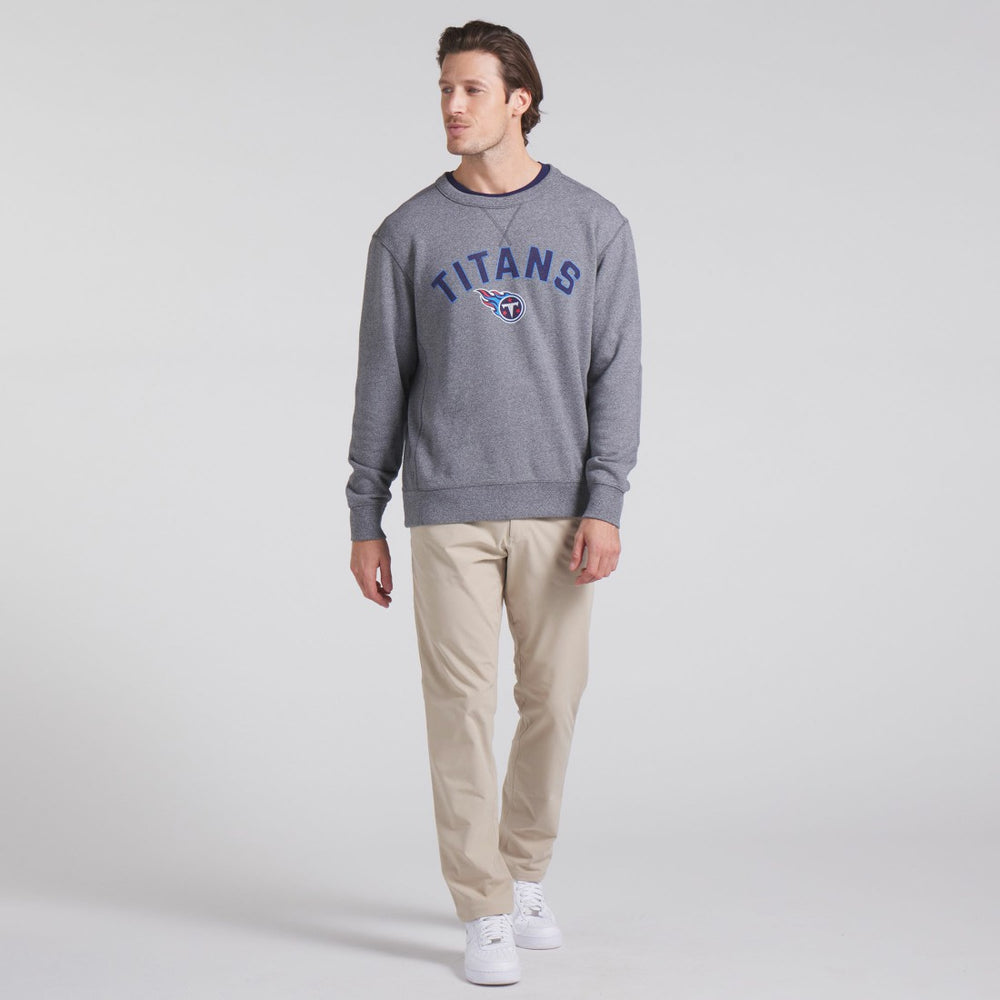 Tennessee Titans Loop Terry Pullover Sweatshirt - Heather Gray Pullover