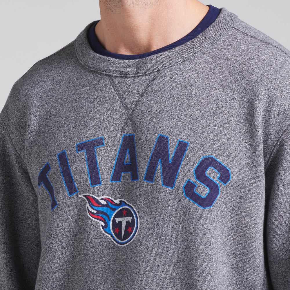 Tennessee Titans Loop Terry Pullover Sweatshirt - Heather Gray Pullover