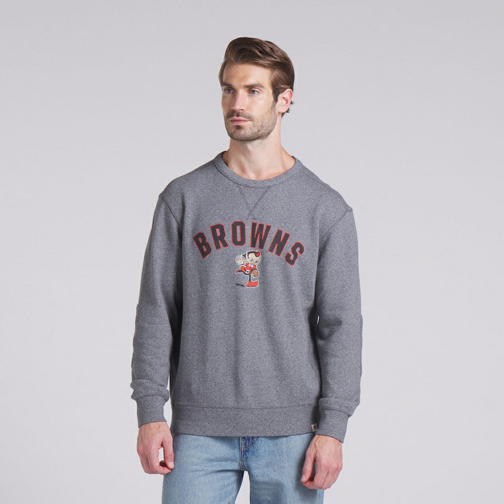 Cleveland Browns Loop Terry Pullover Sweatshirt - Heather Gray Pullover
