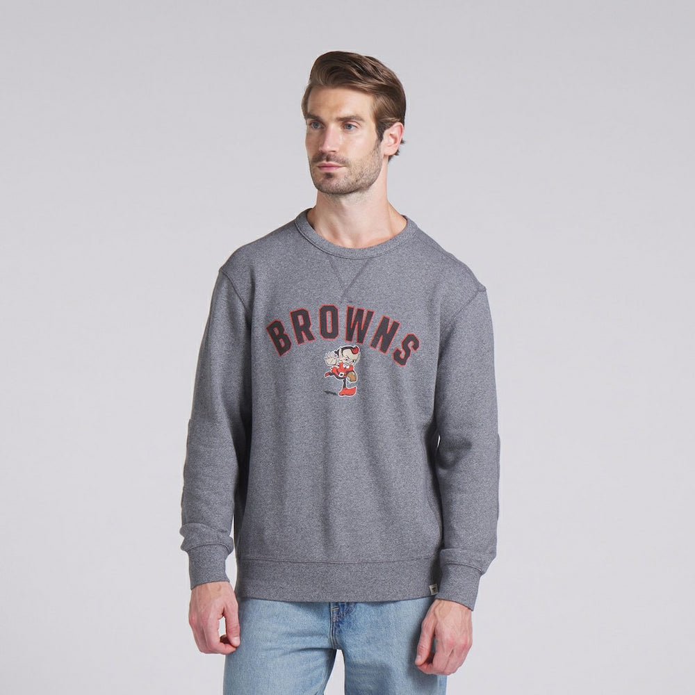 Cleveland Browns Loop Terry Pullover Sweatshirt - Heather Gray Pullover