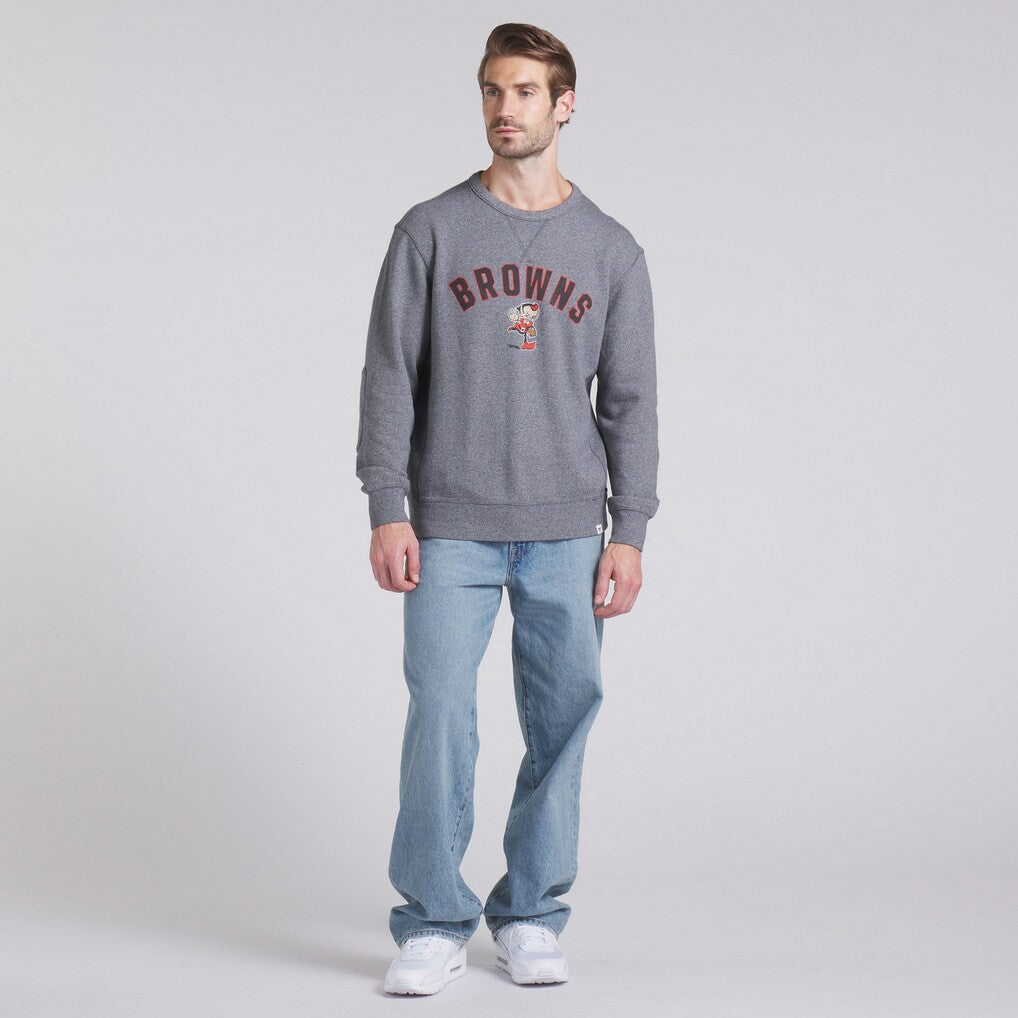 Cleveland Browns Loop Terry Pullover Sweatshirt - Heather Gray Pullover