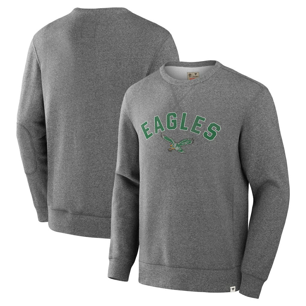 Philadelphia Eagles Loop Terry Pullover Sweatshirt - Heather Gray Pullover