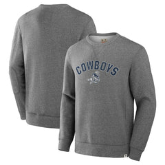 Dallas Cowboys Loop Terry Pullover Sweatshirt - Heather Gray Pullover